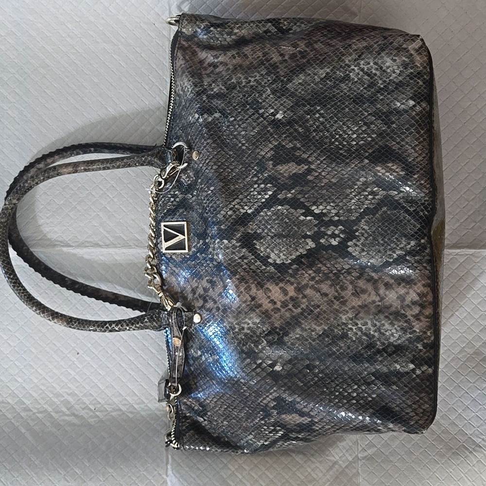 Victoria's Secret Brown Snake Print,Chain and Shoulder Strap Women's Bag